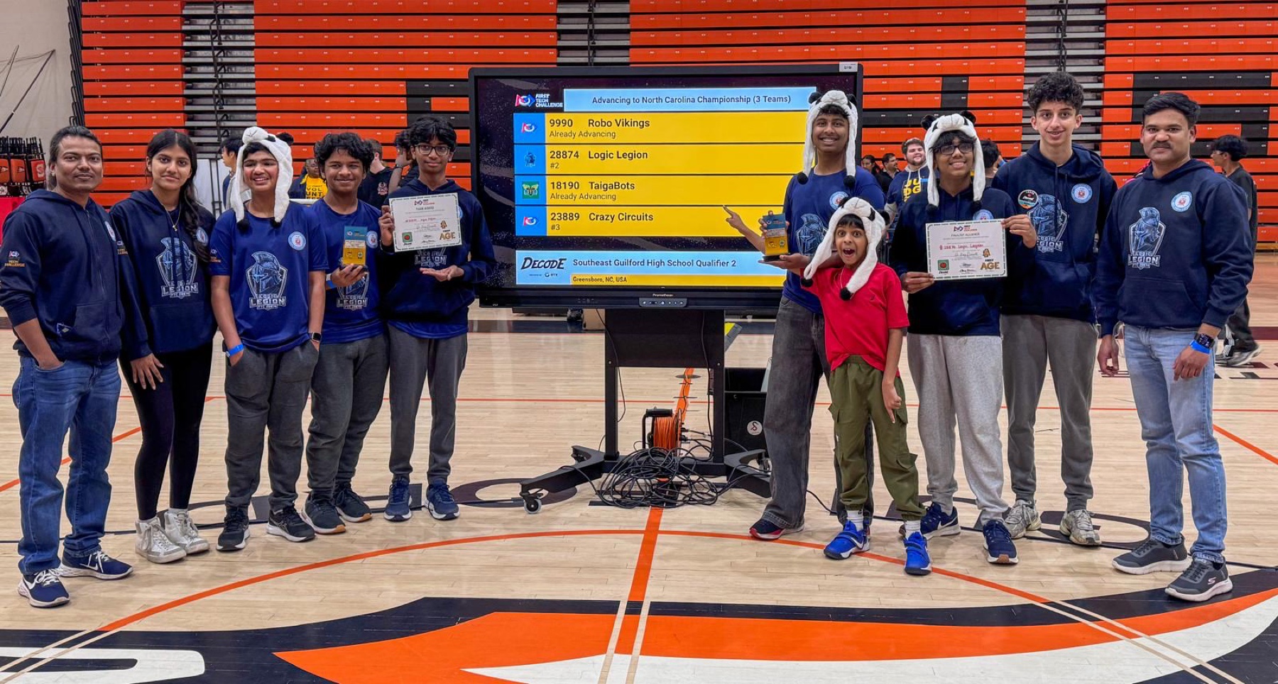 Logic Legion team at the Southeast Guilford High School Qualifier 2 in Greensboro